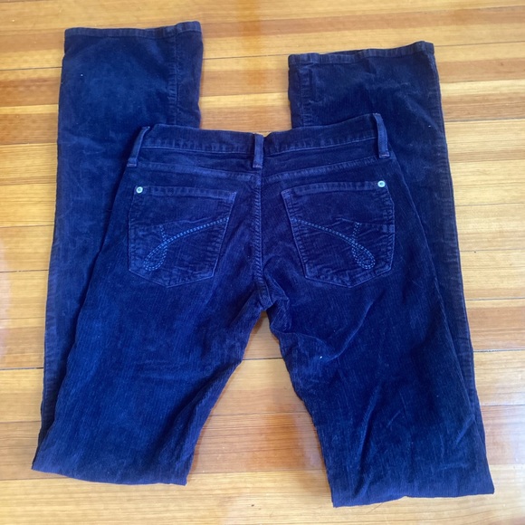 90’s Blue corduroy low waisted flare pants - Picture 4 of 4